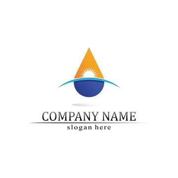 Water drop Logo Template vector 스톡 일러스트