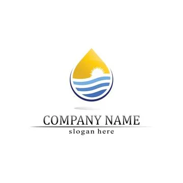 Water drop Logo Template vector Stock Illustration