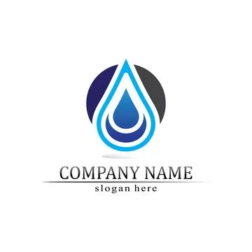 Water drop Logo Template vector Stock Illustration