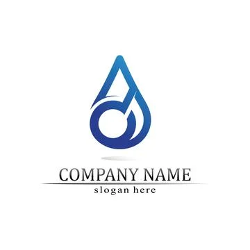 Water drop Logo Template vector Illustrazione stock