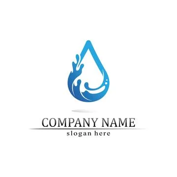Water drop Logo Template vector Stock Illustration