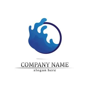 Water drop Logo Template vector 库存插图