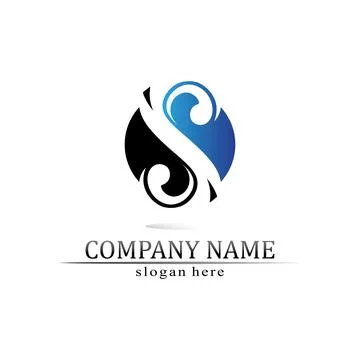 Water drop Logo Template vector 库存插图