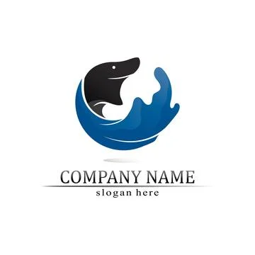 Water drop Logo Template vector Illustrazione stock