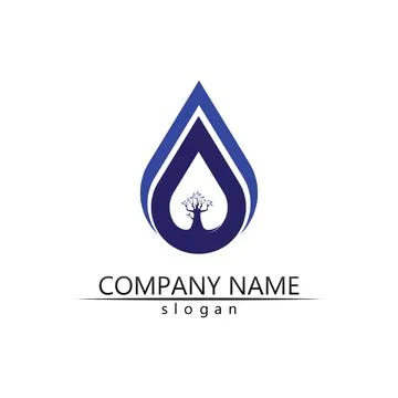 Water drop Logo Template vector 스톡 일러스트
