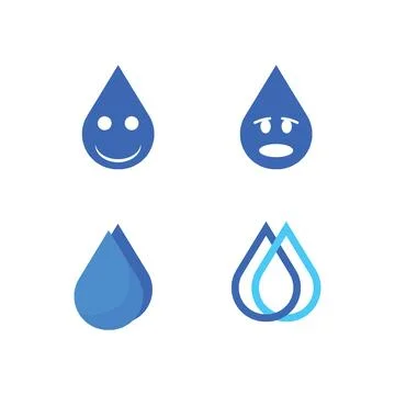 Water drop Logo Template vector 스톡 일러스트