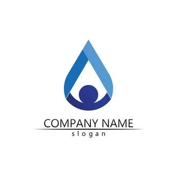 Water drop Logo Template vector 스톡 일러스트