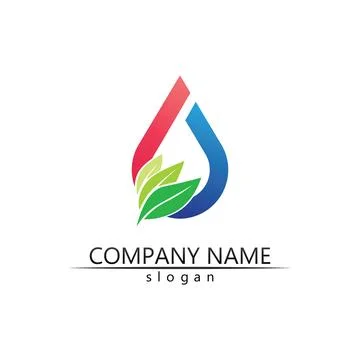 Water drop Logo Template vector Illustrazione stock