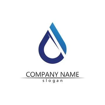 Water drop Logo Template vector Illustrazione stock