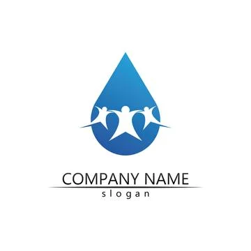 Water drop Logo Template vector 스톡 일러스트