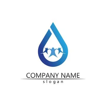 Water drop Logo Template vector 스톡 일러스트
