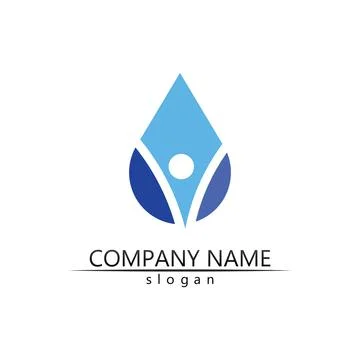 Water drop Logo Template vector 스톡 일러스트