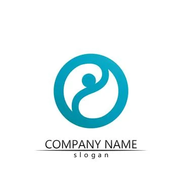 Water drop Logo Template vector Illustrazione stock