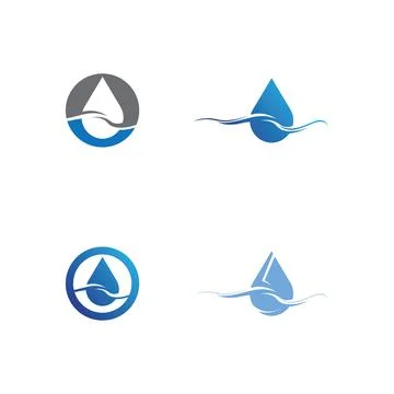 Water drop Logo Template vector 스톡 일러스트