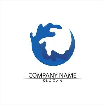 Water drop Logo Template vector Illustrazione stock
