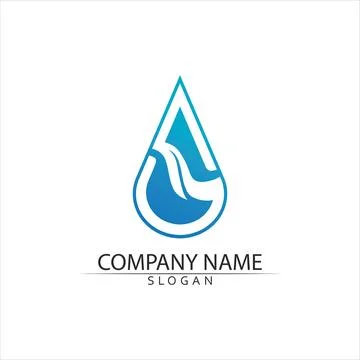 Water drop Logo Template vector 스톡 일러스트