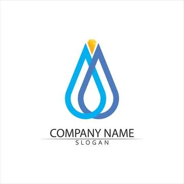 Water drop Logo Template vector 스톡 일러스트