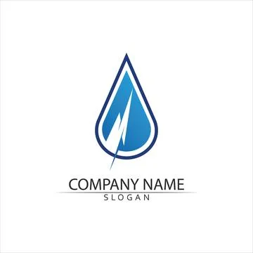 Water drop Logo Template vector 库存插图