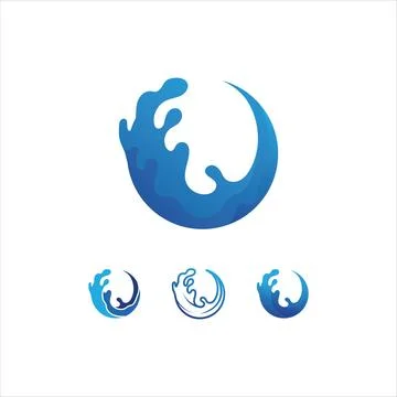 Water drop Logo Template vector Illustrazione stock