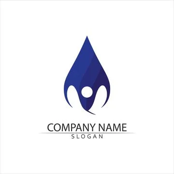 Water drop Logo Template vector Stock Illustration