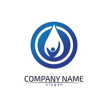 Water drop Logo Template vector illustration design Illustrazione stock