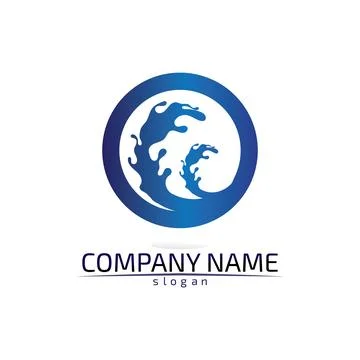 Water drop Logo Template vector illustration design Illustrazione stock