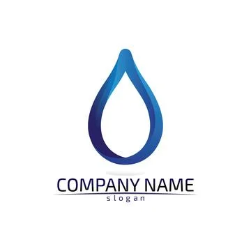 Water drop Logo Template vector illustration design Illustrazione stock