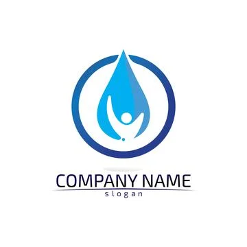 Water drop Logo Template vector illustration design Illustrazione stock