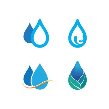 Water drop Logo Template vector illustration design Illustrazione stock