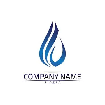 Water drop Logo Template vector illustration design Illustrazione stock