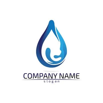 Water drop Logo Template vector illustration design Illustrazione stock