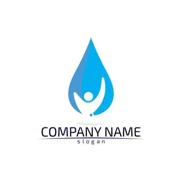 Water drop Logo Template vector illustration design イラスト素材