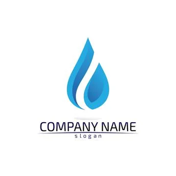 Water drop Logo Template vector illustration design Illustrazione stock