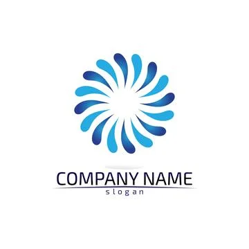 Water drop Logo Template vector illustration design Illustrazione stock