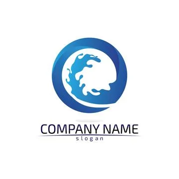 Water drop Logo Template vector illustration design Illustrazione stock