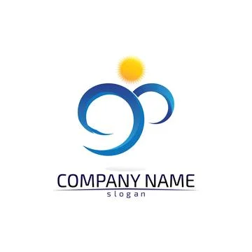 Water drop Logo Template vector illustration design Illustrazione stock
