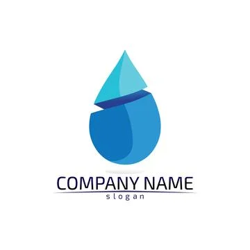 Water drop Logo Template vector illustration design Illustrazione stock