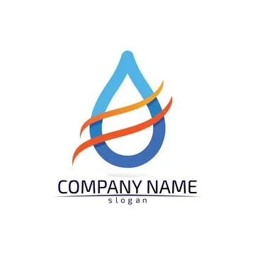 Water drop Logo Template vector illustration design Illustrazione stock