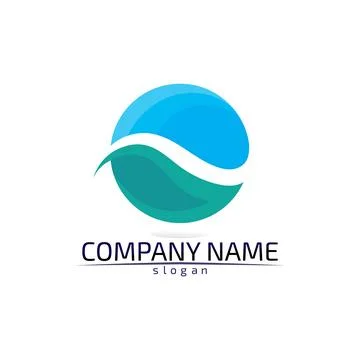 Water drop Logo Template vector illustration design Illustrazione stock