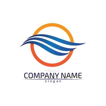 Water drop Logo Template vector illustration design Illustrazione stock