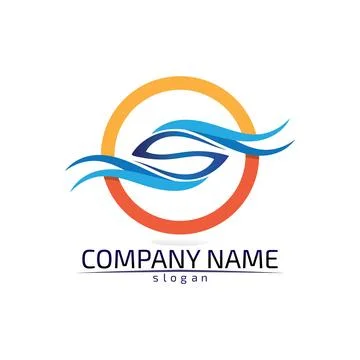 Water drop Logo Template vector illustration design Illustrazione stock