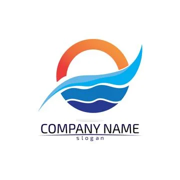 Water drop Logo Template vector illustration design Illustrazione stock