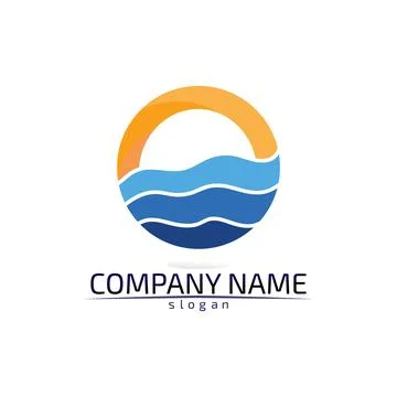 Water drop Logo Template vector illustration design Illustrazione stock