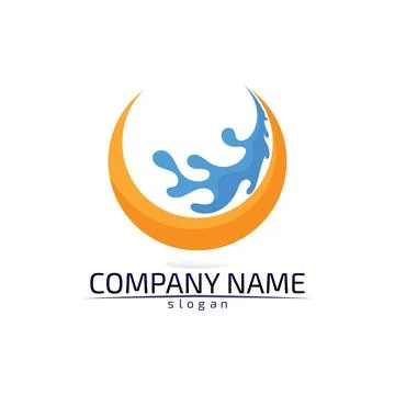 Water drop Logo Template vector illustration design Illustrazione stock