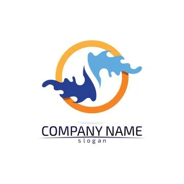 Water drop Logo Template vector illustration design Illustrazione stock