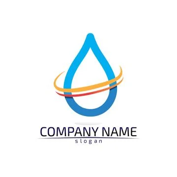 Water drop Logo Template vector illustration design Illustrazione stock