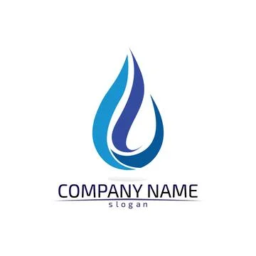 Water drop Logo Template vector illustration design Illustrazione stock