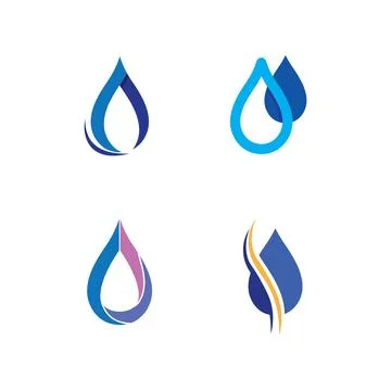 Water drop Logo Template vector illustration design Illustrazione stock
