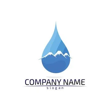 Water drop Logo Template vector illustration design Illustrazione stock