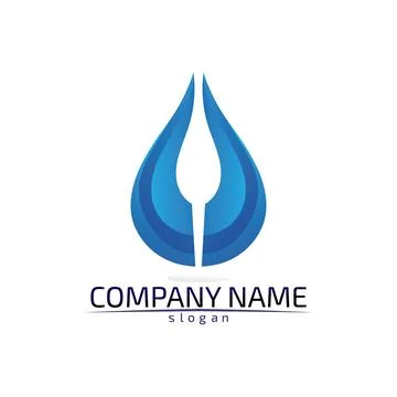 Water drop Logo Template vector illustration design 스톡 일러스트